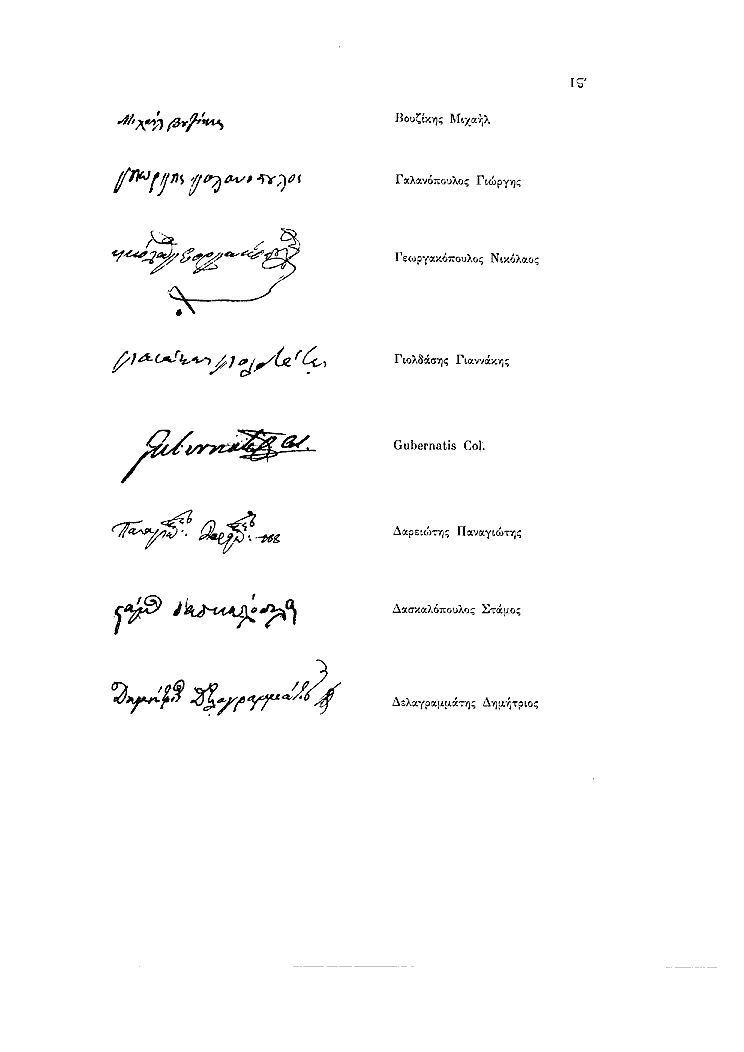 Tόμος 11 - Πίνακας ΙΣΤ': Υπογραφές