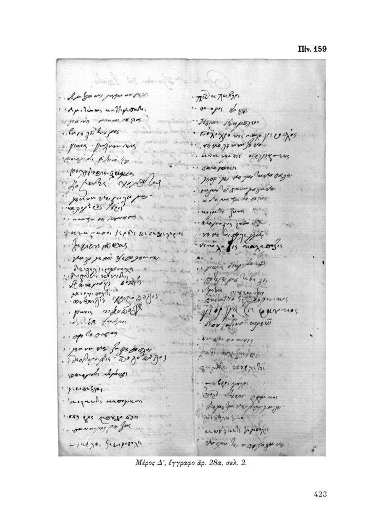 Πίν. 159 Μέρος Δ, έγγραφο αρ. 28α, σελ. 2.